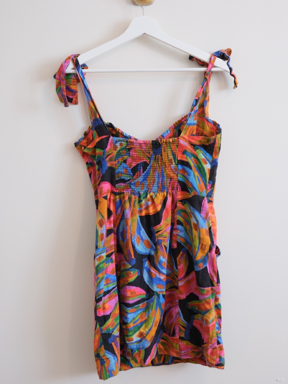 FARM Rio Rainbow Bananas Linen Blend Sundress - Picture 10 of 13